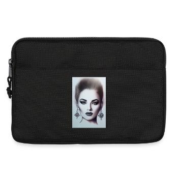 Femme avec des bijoux - Sacoche pour ordinateur portable 13 pouces - noir - Devant