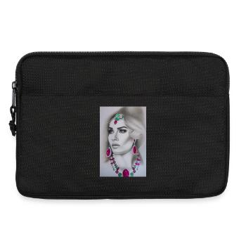 Femme avec des bijoux - Sacoche pour ordinateur portable 13 pouces - noir - Devant