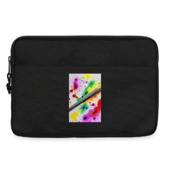 Éclaboussures de peinture - Sacoche pour ordinateur portable 13 pouces - noir - Devant