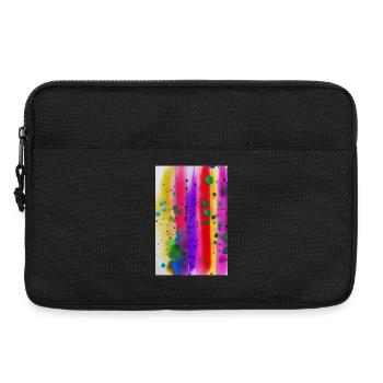 Splashes of paint and lines - Laptop bag 13" - black - Front