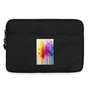 Splashes of paint and lines - Laptop bag 13" - black - Front