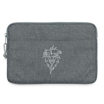Esquisse du lion blanc - Sacoche pour ordinateur portable 13 pouces - gris chiné - Devant