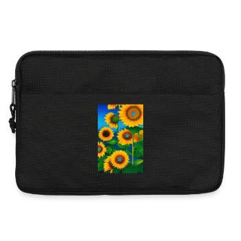 Tournesols - Sacoche pour ordinateur portable 13 pouces - noir - Devant