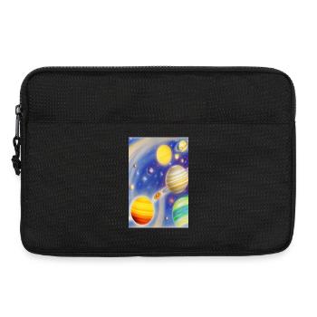 Space and planets - Laptop bag 13" - black - Front