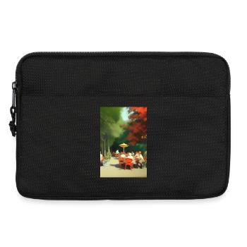 Café asiatique en plein air - Sacoche pour ordinateur portable 13 pouces - noir - Devant