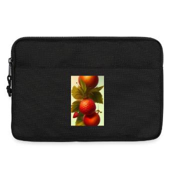 Erdbeere - Laptoptasche 13" - Schwarz - Vorne