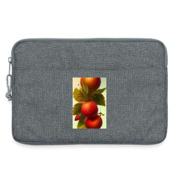 Erdbeere - Laptoptasche 13" - Grau meliert - Vorne
