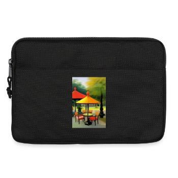 Café asiatique en plein air - Sacoche pour ordinateur portable 13 pouces - noir - Devant
