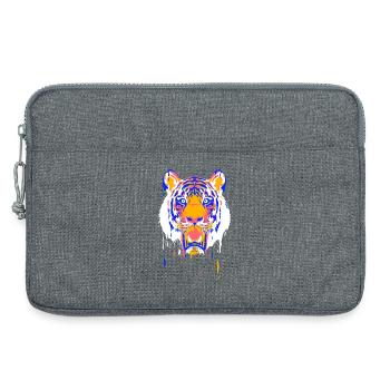 Paint tiger - Laptop bag 13" - heather grey - Front