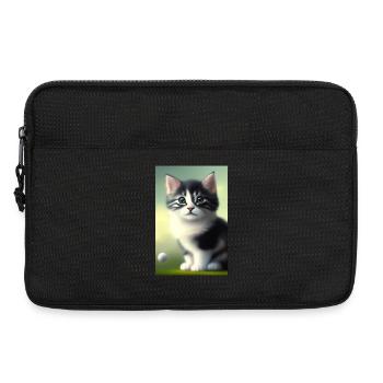 Bébé chat - Sacoche pour ordinateur portable 13 pouces - noir - Devant