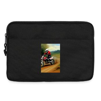 Équitation en motocross - Sacoche pour ordinateur portable 13 pouces - noir - Devant