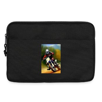 Motocross Fahren - Laptoptasche 13" - Schwarz - Vorne
