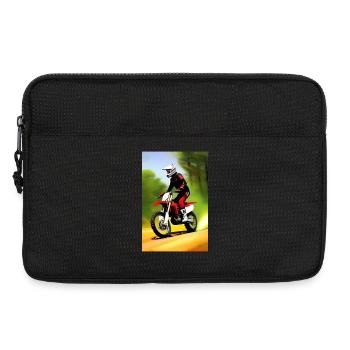 Motocross Fahren - Laptoptasche 13" - Schwarz - Vorne