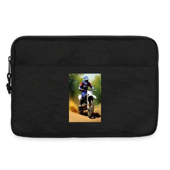 Équitation en motocross - Sacoche pour ordinateur portable 13 pouces - noir - Devant