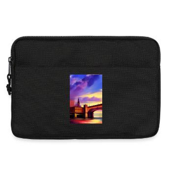 Brücken in London - Laptoptasche 13" - Schwarz - Vorne