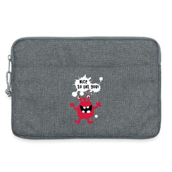Monster Cool Comics Quotes Funny Fun - Laptop bag 13" - heather grey - Front