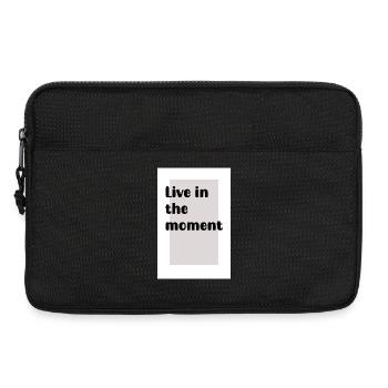 Live in the moment "Live in the moment" - Laptop bag 13" - black - Front