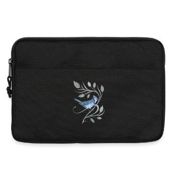 Blauer Eichelhäher auf einem Zweig mit Blättern - Laptoptasche 13" - Schwarz - Vorne