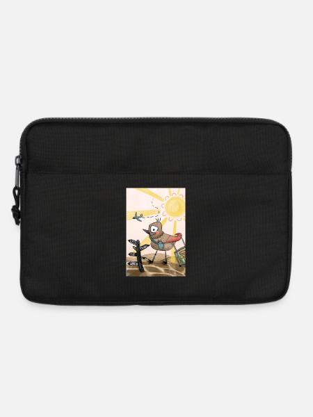 Let‘s Travel The World Reiselustiger Kleiner Vogel - Laptoptasche 13" - Schwarz