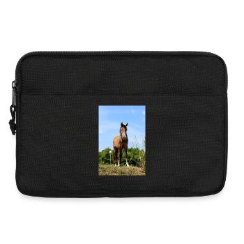 Pferd Pferdeposter - Laptoptasche 13" - Schwarz - Vorne