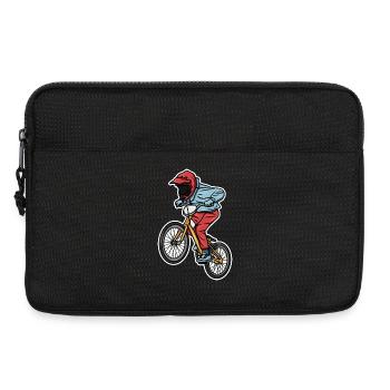 Drôle de garçon de BMX - Sacoche pour ordinateur portable 13 pouces - noir - Devant