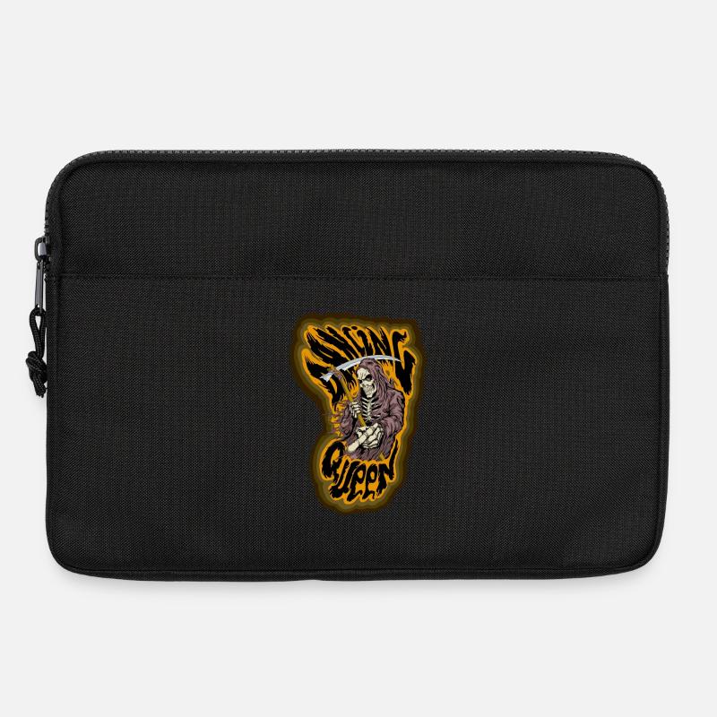 Todessensenmann mit Feuer - Laptoptasche 13" - Schwarz