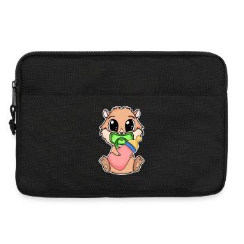 Baby Hausmeerschweinchen Motiv Meerschwein - Laptoptasche 13" - Schwarz - Vorne