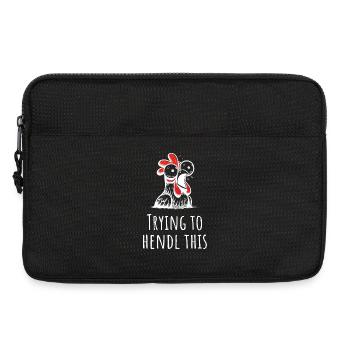 trying to hendl this hühner hahn - Laptoptasche 13" - Schwarz - Vorne