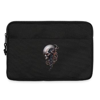 Steampunk Alien Skull Spine Fantasy Shirt - Laptop bag 13" - black - Front
