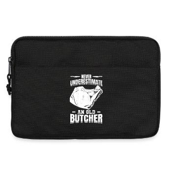Grand-père boucher - Sacoche pour ordinateur portable 13 pouces - noir - Devant