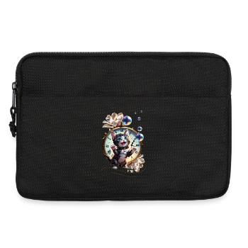 Bonne année, je vous souhaite le chaton mignon. - Sacoche pour ordinateur portable 13 pouces - noir - Devant