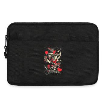 Design abstrait cool avec des lignes et des nuances dynamiques - Sacoche pour ordinateur portable 13 pouces - noir - Devant