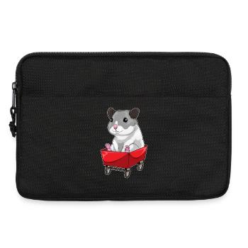 Hamster Handwagen - Laptoptasche 13" - Schwarz - Vorne