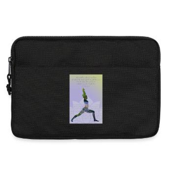 Yoga Poster 'Lass deine Seele strahlen' Yogananda - Laptoptasche 13" - Schwarz - Vorne