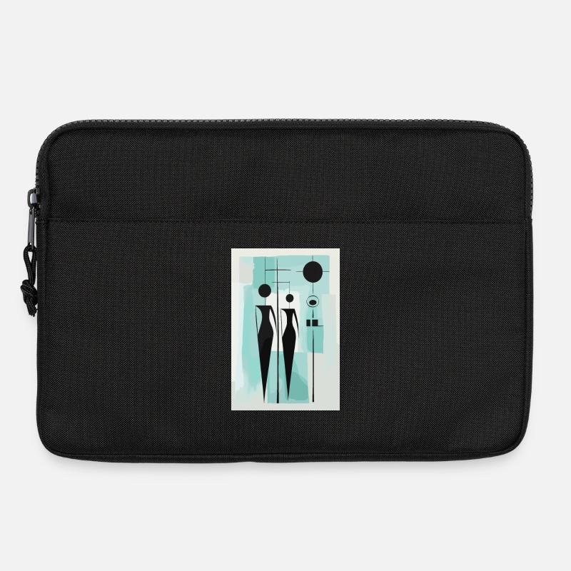 Geometrische Pendelfiguren - Laptoptasche 13" - Schwarz