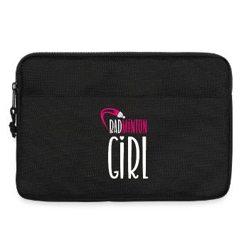 Badminton Mädchen - Laptoptasche 13" - Schwarz - Vorne