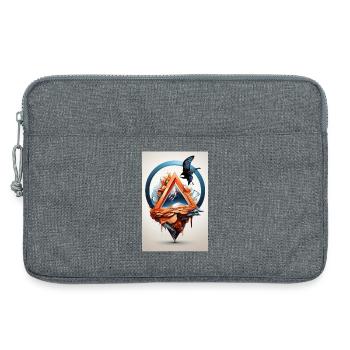 Eagle on melting mountains - Laptop bag 13" - heather grey - Front