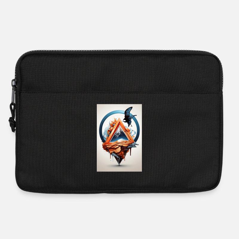 Adler auf zerlaufendem Gebirge - Laptoptasche 13" - Schwarz