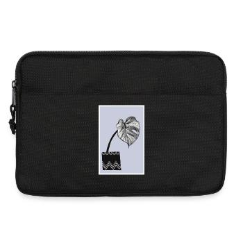 Monstera Pflanze Natur Illustration - Laptoptasche 13" - Schwarz - Vorne