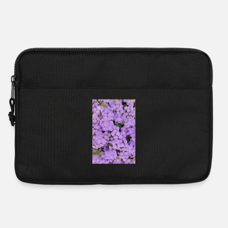 Fluffige Pomponblütenmeer - Laptoptasche 13" - Schwarz