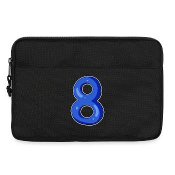 Number 8 Number Eight Motif Blue - Laptop bag 13" - black - Front