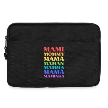 « Maman Maman Maman Maman Maman Mamá Maminka » - Sacoche pour ordinateur portable 13 pouces - noir - Devant