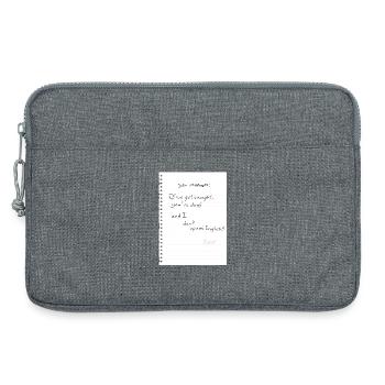 Just remember: If we get caught, you're deaf and I - Laptoptasche 13" - Grau meliert - Vorne
