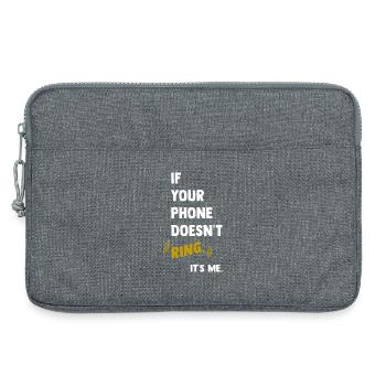 If your phone doesn't ring - Laptop bag 13" - heather grey - Front