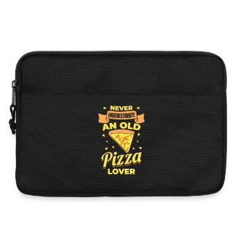 Never underestimate old pizza lovers - Laptop bag 13" - black - Front