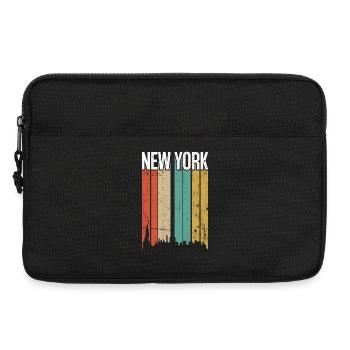 New York Colorstripe Retro - Laptop bag 13" - black - Front