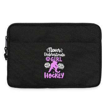 Eishockey Eishockeyspielerin - Laptoptasche 13" - Schwarz - Vorne