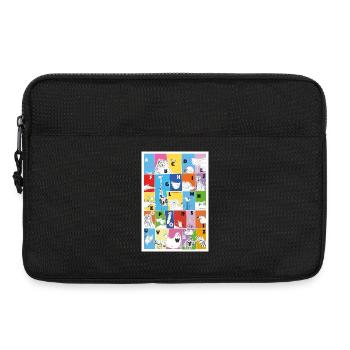 Das Lustige-Tiere-Alphabet - Laptoptasche 13" - Schwarz - Vorne