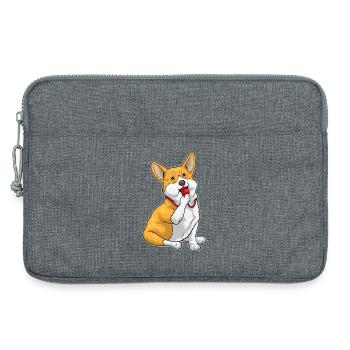 Corgi Sifflet d’arbitre - Sacoche pour ordinateur portable 13 pouces - gris chiné - Devant