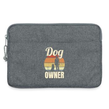 Propriétaire de chien - Sacoche pour ordinateur portable 13 pouces - gris chiné - Devant
